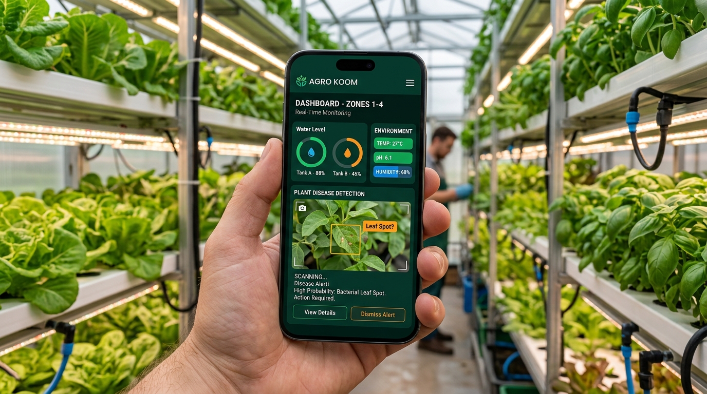 Application mobile AGRO KOOM avec détection de maladies foliaires par IA