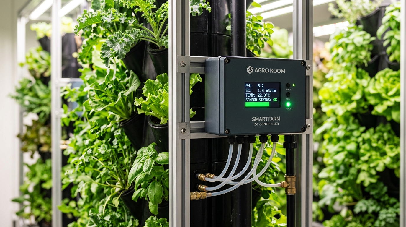 AGRO KOOM SmartFarm IoT Controller et tours hydroponiques